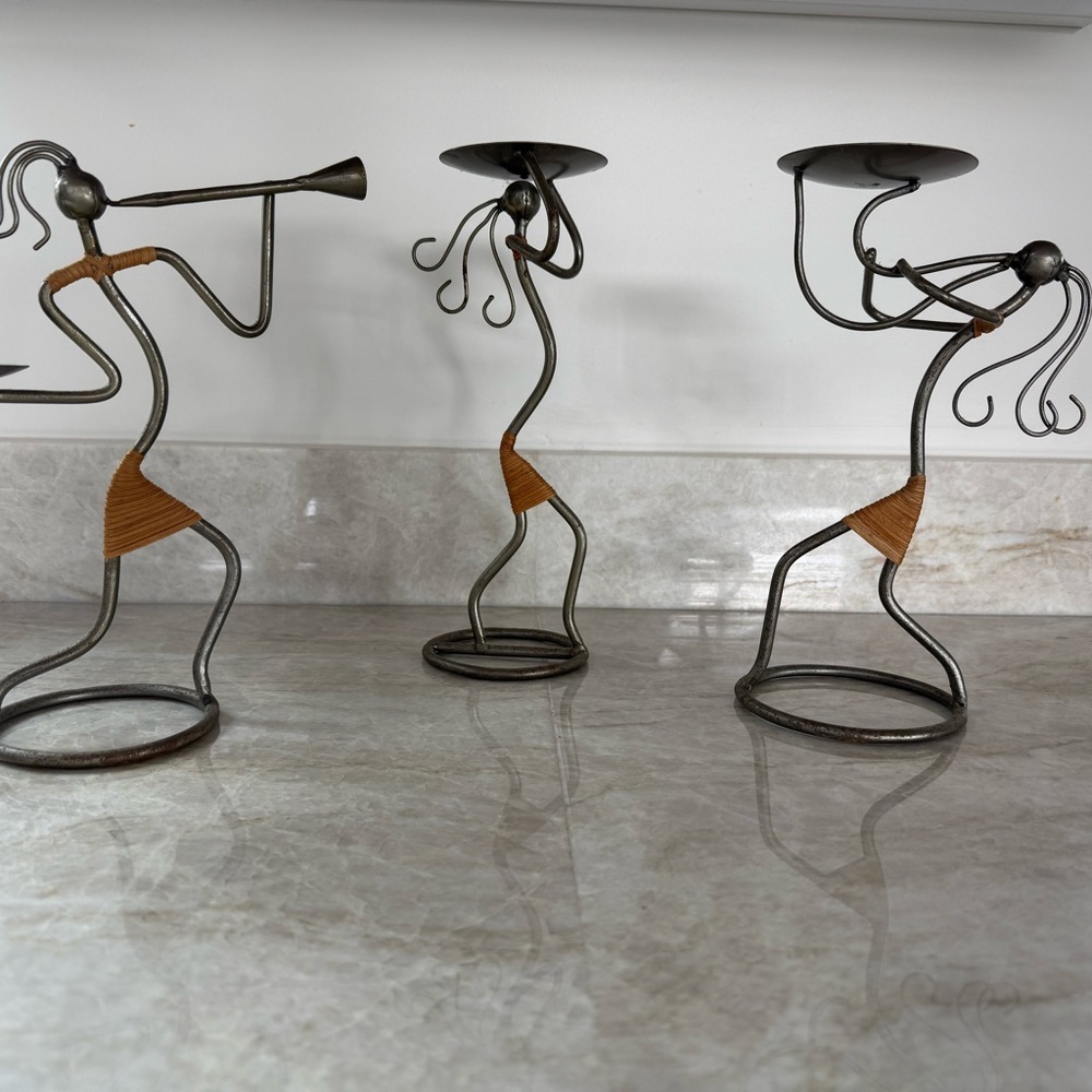Artistic Metal Candle Holders